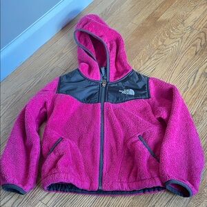 The North Face Fuchsia and Charcoal Hooded Fleece Jacket